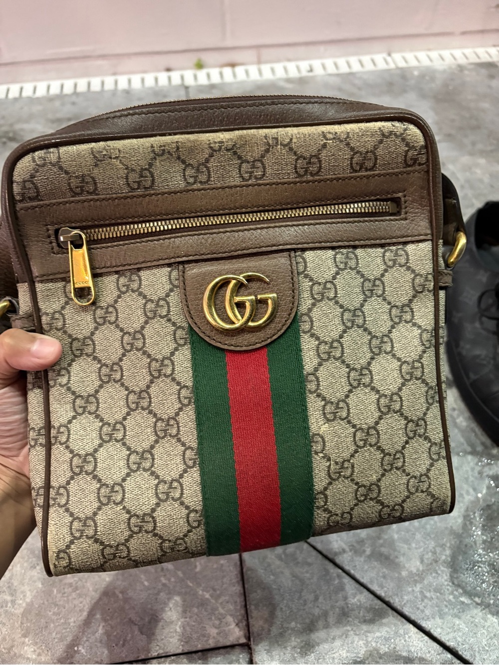 Gucci GG Supreme Ophilia beige shoulder bag